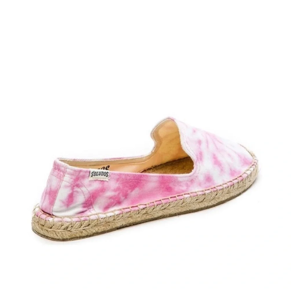 Soludos size 9 pink tie dye slip on espadrilles